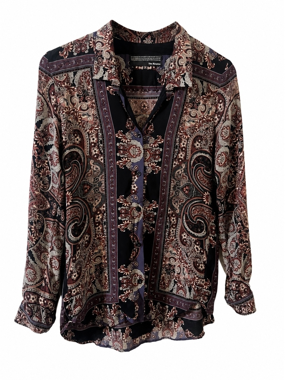 The Kooples Women's Long Sleeve Paisley Print Button-Up Shirt